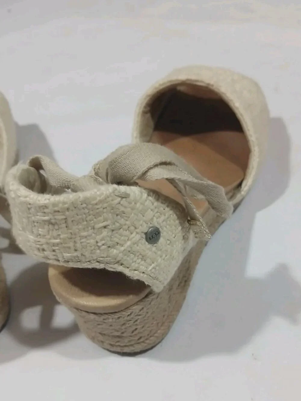 UGG Delmar Espadrille Wedge Sandals Lace Up